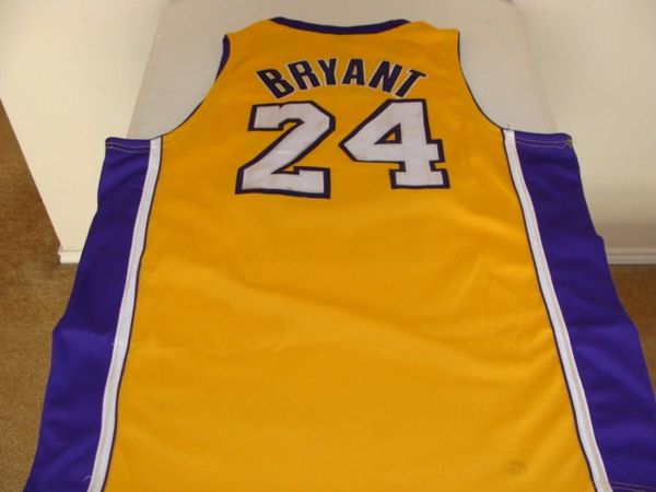 #24 KOBE BRYANT Los Angeles Lakers NBA Guard Gold NBA Finals Throwback Jersey