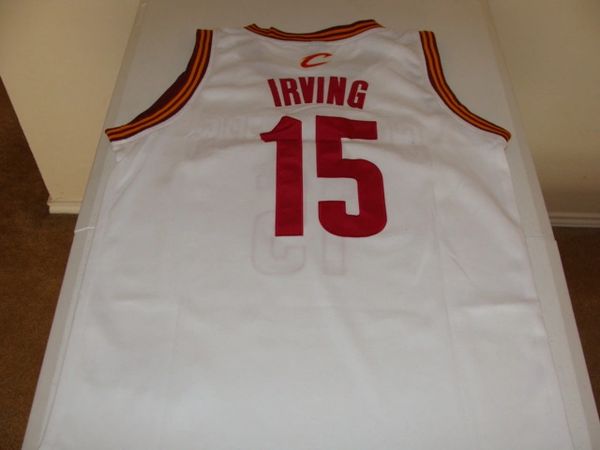 #15 KYRIE IRVING Cleveland Cavaliers NBA Guard White Throwback Jersey
