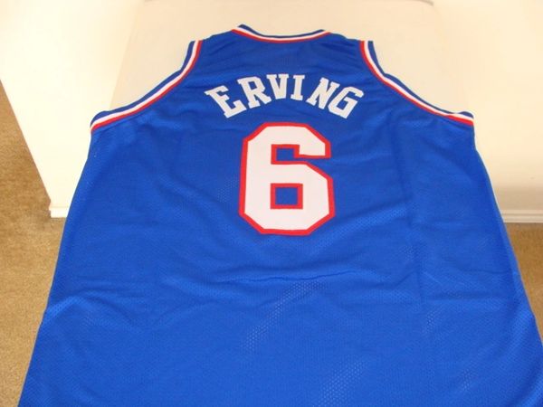 6 JULIUS ERVING Philadelphia 76ers NBA Forward White Throwback