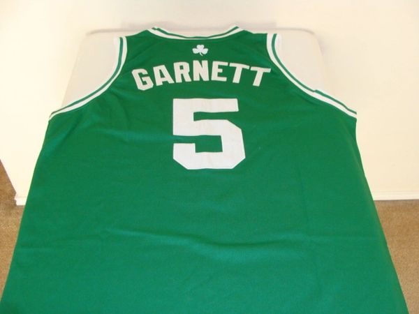 #5 KEVIN GARNETT Boston Celtics NBA PF/Center Green Throwback Jersey