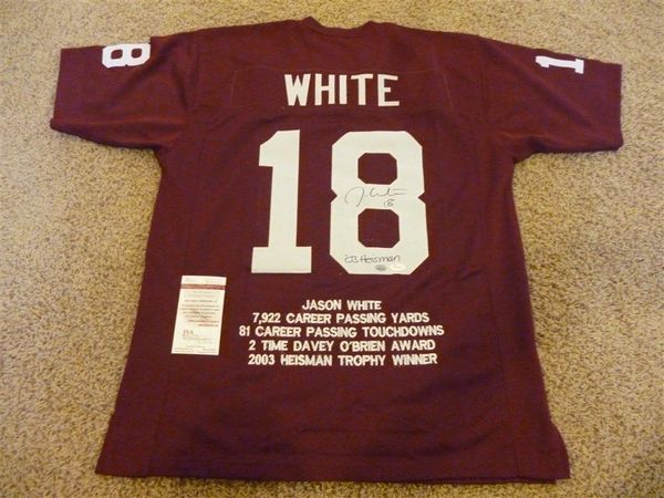 Autographed/Signed Earl Campbell Texas White College Football Jersey JSA COA