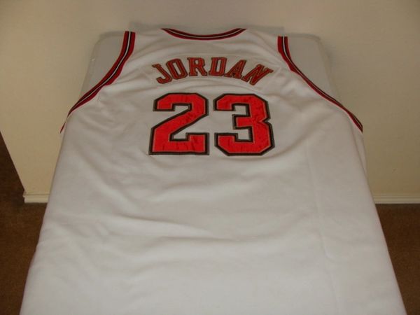 #23 MICHAEL JORDAN Chicago Bulls NBA Guard White M&N Throwback Jersey