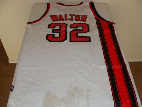 #32 BILL WALTON Portland Trail Blazers NBA Center White Throwback Jersey