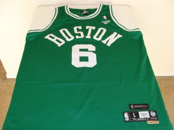 #6 BILL RUSSELL Boston Celtics NBA Center Green Throwback Jersey