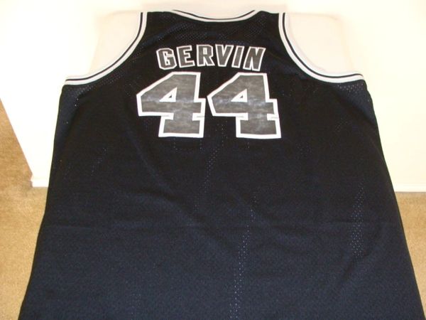 #44 GEORGE GERVIN San Antonio Spurs NBA G/F Black Reebok Throwback Jersey