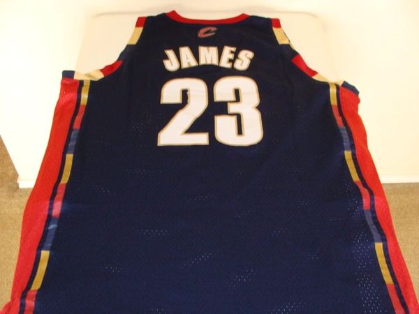 NBA Cavaliers 23 LeBron James Blue Throwback Men Jersey