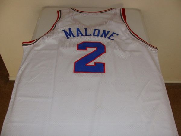 #2 MOSES MALONE Philadelphia 76ers NBA Center White Throwback Jersey