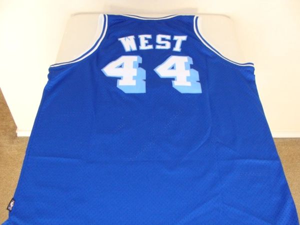 44 Jerry West Los Angeles Lakers Nba Guard Blue Throwback Adult Jersey Lone Star Throwbacks