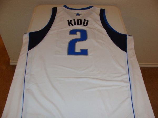 #2 JASON KIDD Dallas Mavericks NBA Guard White Throwback Jersey