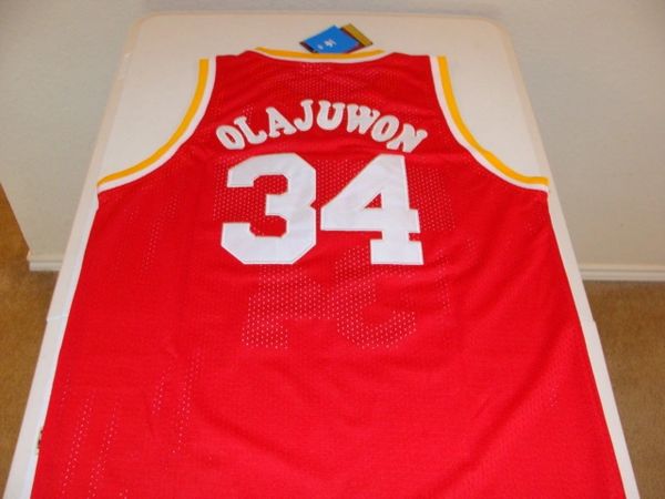 Houston Rockets Hakeem Olajuwon #34 Nba Classic Black Jersey - Bluefink