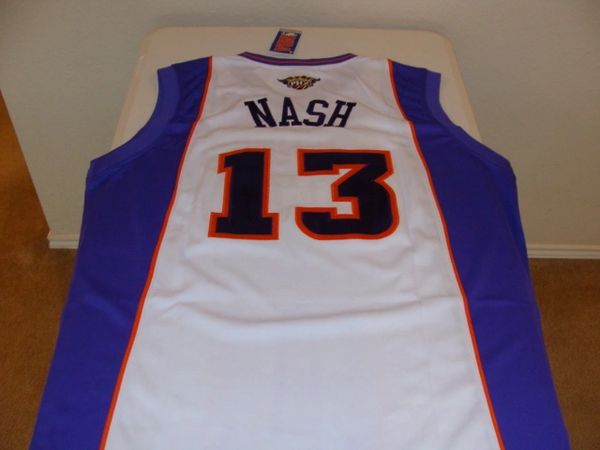 13 STEVE NASH Phoenix Suns NBA Guard Purple Throwback Jersey