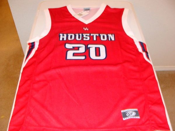 #20 HOUSTON Cougars NCAA Basketball Red Team Jersey