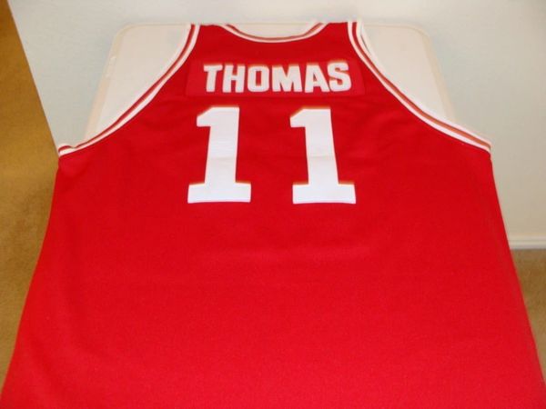 #11 ISIAH THOMAS Indiana Hoosiers NCAA Guard Red Throwback Jersey