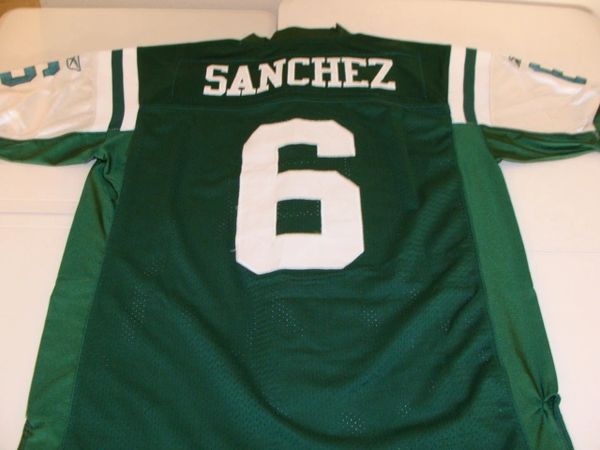 6 MARK SANCHEZ New York Jets NFL QB Green Throwback Jersey