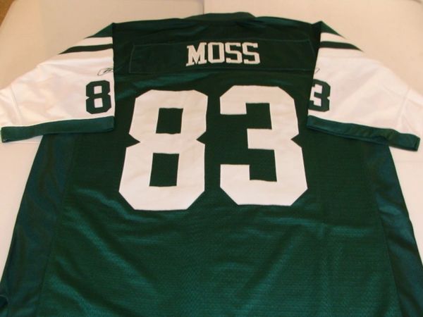 Official NFL Santana Moss NY Jets On Field Jersey Mens size XL #83 Reebok  V-Neck