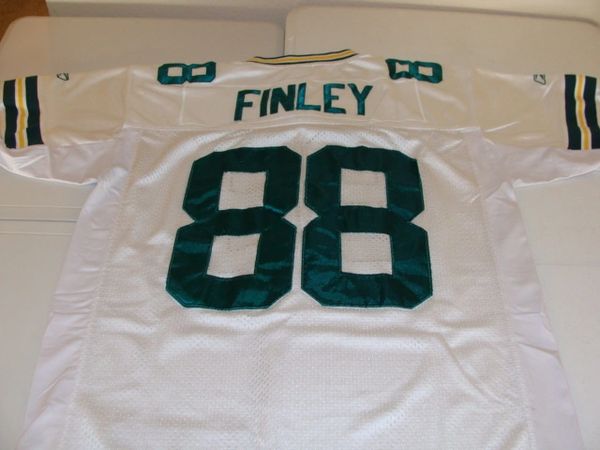 88 JERMICHAEL FINLEY Green Bay Packers NFL TE White Throwback Jersey