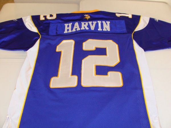 12 PERCY HARVIN Minnesota Vikings NFL WR/RS Purple Throwback Jersey