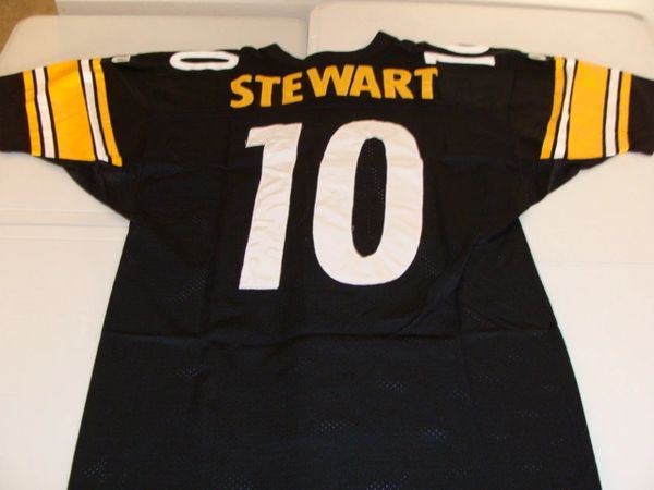 #10 KORDELL STEWART Pittsburgh Steelers NFL QB Black Wilson Throwback Jersey