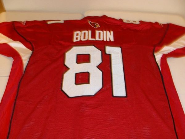 81 ANQUAN BOLDIN Arizona Cardinals NFL WR Red Throwback Jersey