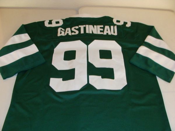 99 MARK GASTINEAU New York Jets NFL DE Green Throwback Jersey