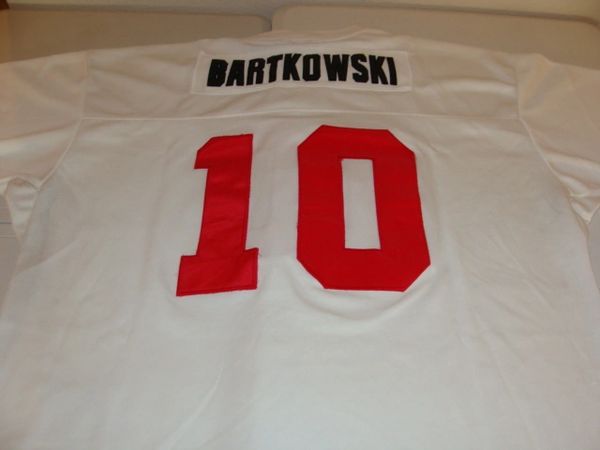 10 STEVE BARTKOWSKI Atlanta Falcons NFL QB White Throwback Jersey