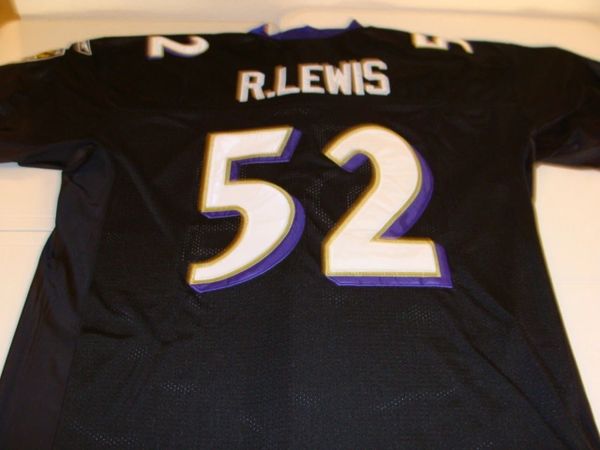 Reebok NFL Baltimore Ravens Ray Lewis Stitched Black Size 54 On Field  Jersey #52 |