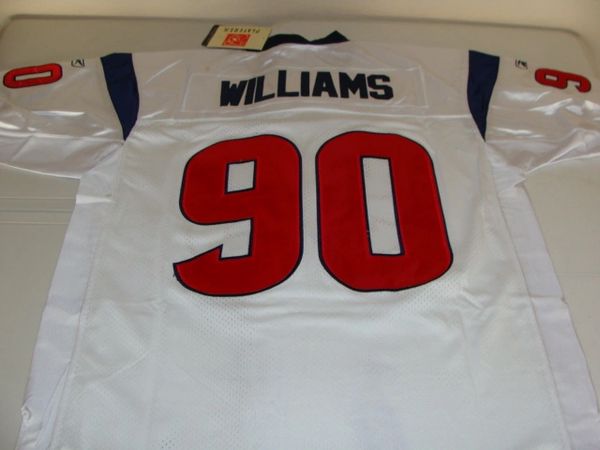 90 MARIO WILLIAMS Houston Texans NFL DE Red Throwback Jersey