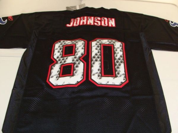 80 ANDRE JOHNSON Houston Texans NFL WR Blackout Mint Throwback Jersey