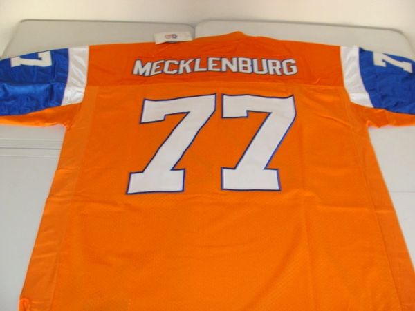 77 KARL MECKLENBURG Denver Broncos NFL LB Orange Mint Throwback