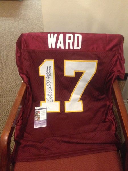 #17 CHARLIE WARD Florida State Seminoles NCAA QB Red Throwback Jersey AUTOGRAPHED