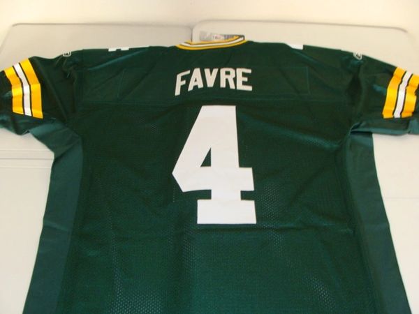 #4 BRETT FAVRE Green Bay Packers NFL QB Green Mint Throwback Jersey ...
