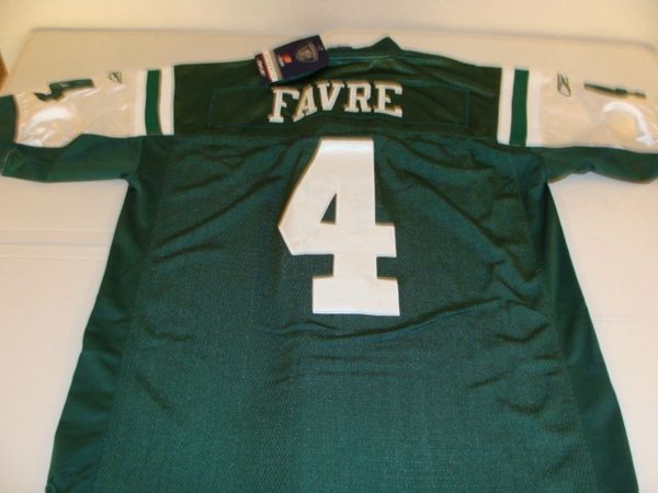 Brett Favre Authentic New York Jets Jersey by Reebok, Green, size