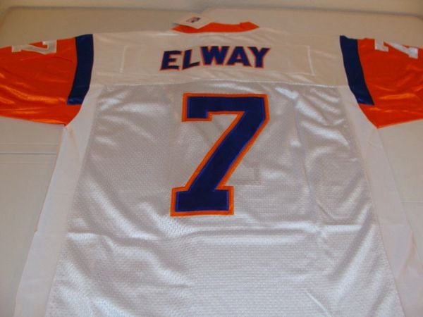 7 JOHN ELWAY Denver Broncos NFL QB White 1994 Mint Throwback