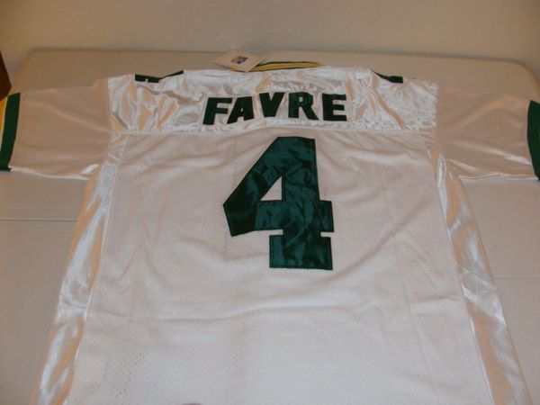 Brett Favre White Green Bay Packers Autographed Mitchell & Ness