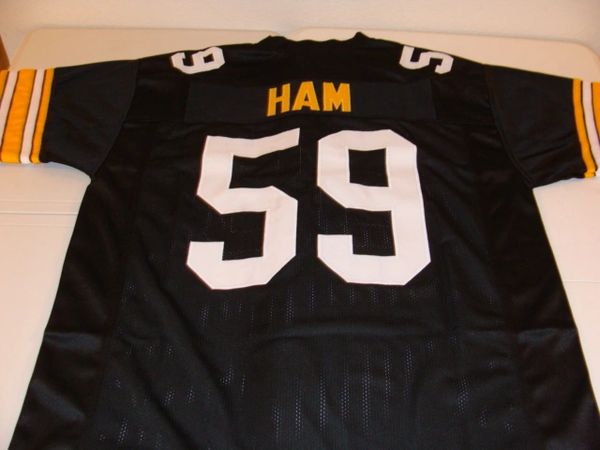 59 JACK HAM Pittsburgh Steelers NFL LB Black Mint Throwback Jersey