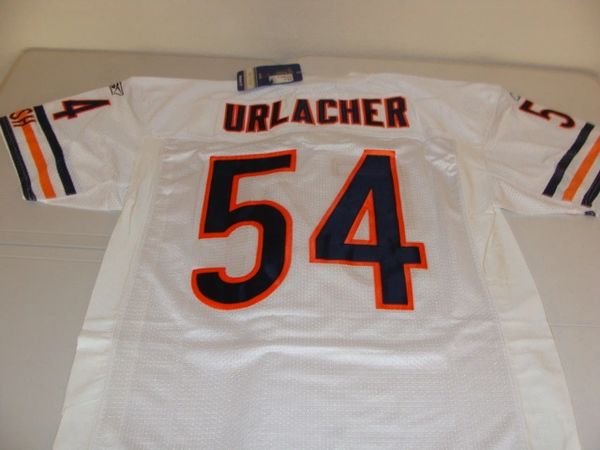 Brain Urlacher 54 Orange Chicago Bears Reebok NFL Sewn Jersey 