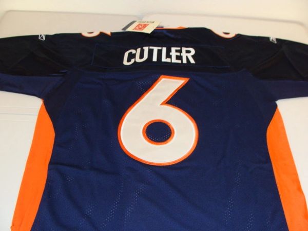 #6 JAY CUTLER Denver Broncos NFL QB Blue Mint Throwback Jersey