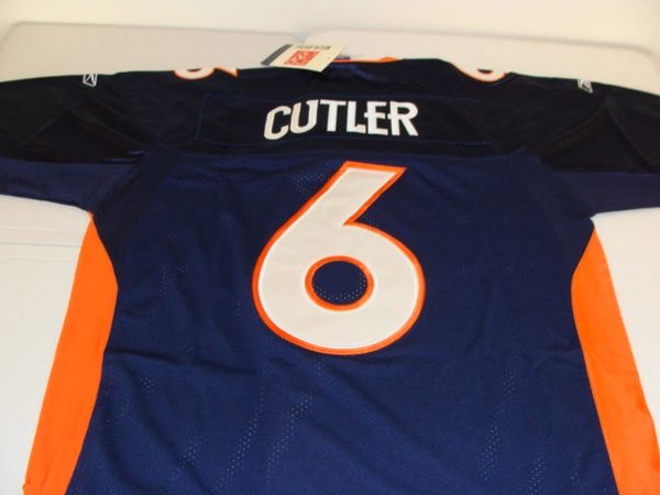 6 JAY CUTLER Denver Broncos NFL QB Blue Mint Throwback Jersey