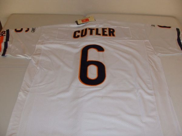 #6 JAY CUTLER Chicago Bears NFL QB White Mint Throwback Jersey