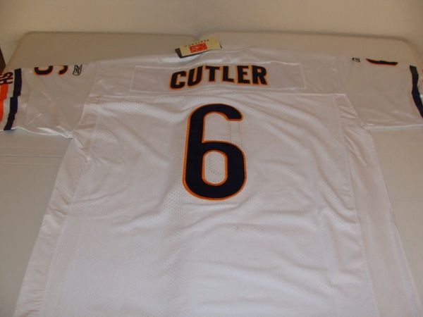 6 JAY CUTLER Chicago Bears NFL QB Orange Mint Throwback Jersey