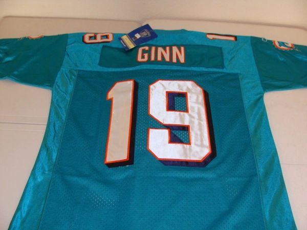 #19 TED GINN Jr. Miami Dolphins NFL WR/RS Green Mint Throwback Jersey