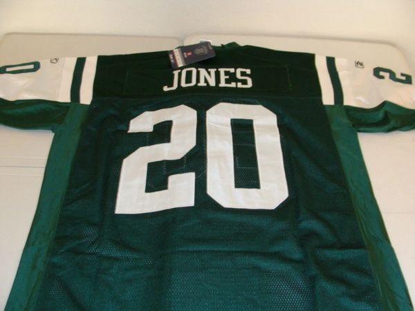 #20 THOMAS JONES New York Jets NFL RB Green Mint Throwback Jersey