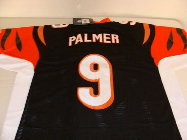 #9 CARSON PALMER Cincinnati Bengals NFL QB Black Mint Throwback Jersey
