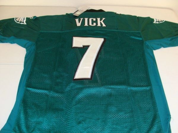 #7 MICHAEL VICK Philadelphia Eagles NFL QB Green Mint Throwback Jersey