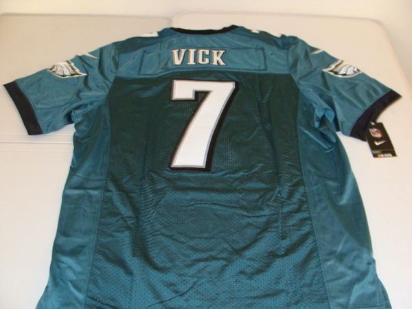 7 MICHAEL VICK Philadelphia Eagles NFL QB Green Nike Mint Throwback Jersey