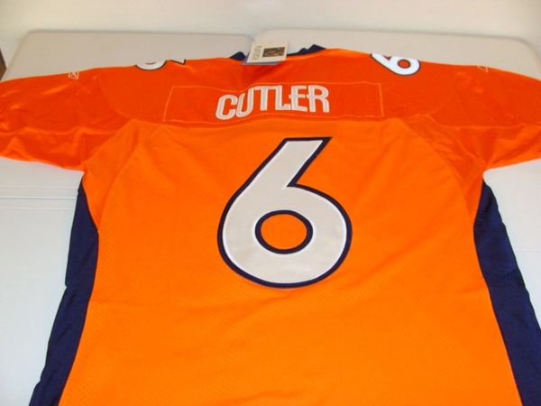 #6 JAY CUTLER Denver Broncos NFL QB Orange Mint Throwback Jersey