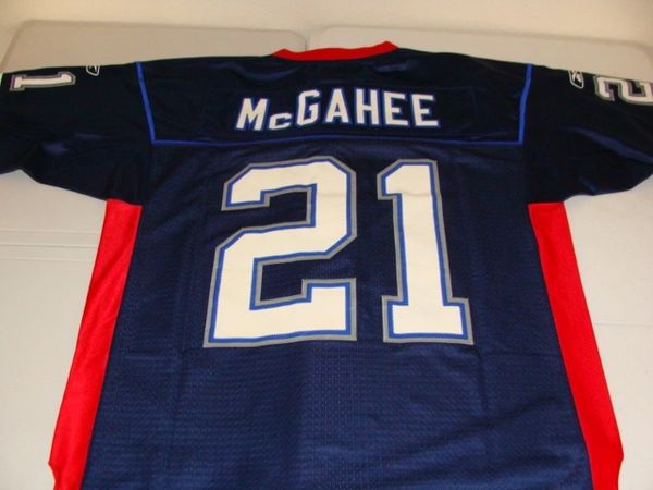 #21 WILLIS McGAHEE Buffalo Bills NFL RB Blue Throwback Jersey