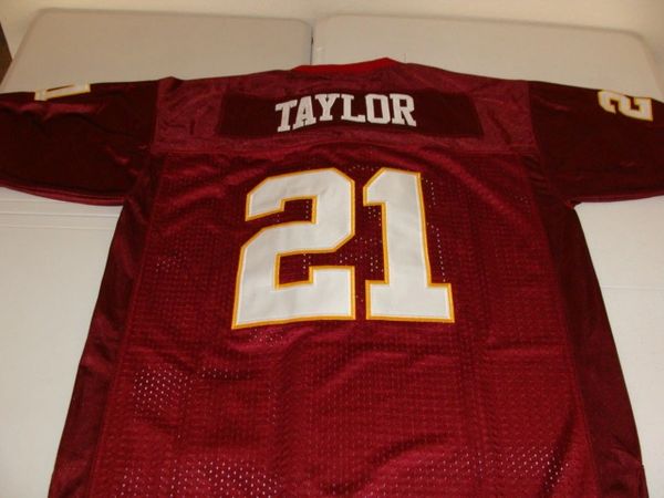 #21 SEAN TAYLOR Washington Redskins NFL Safety Red Throwback Jersey