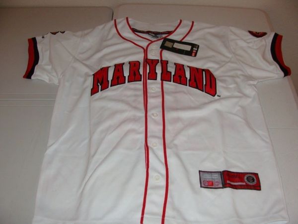 #8 MARYLAND Terrapins NCAA Baseball White Mint Throwback Team Jersey