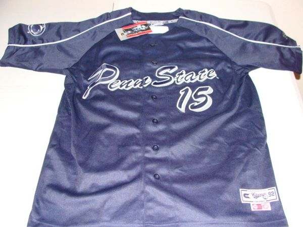 #15 PENN STATE Nittany Lions NCAA Baseball Blue Mint Throwback Team Jersey